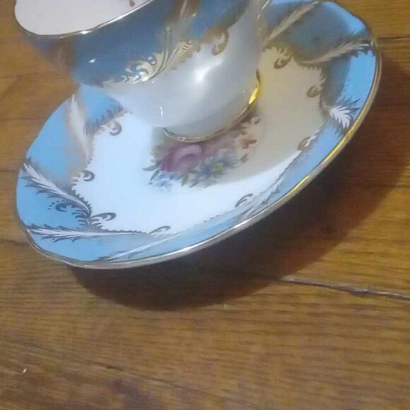 PARAGON! Antique Fine Bone China made in england pattern# E104H cup+saucer Set - Picture 5 of 5